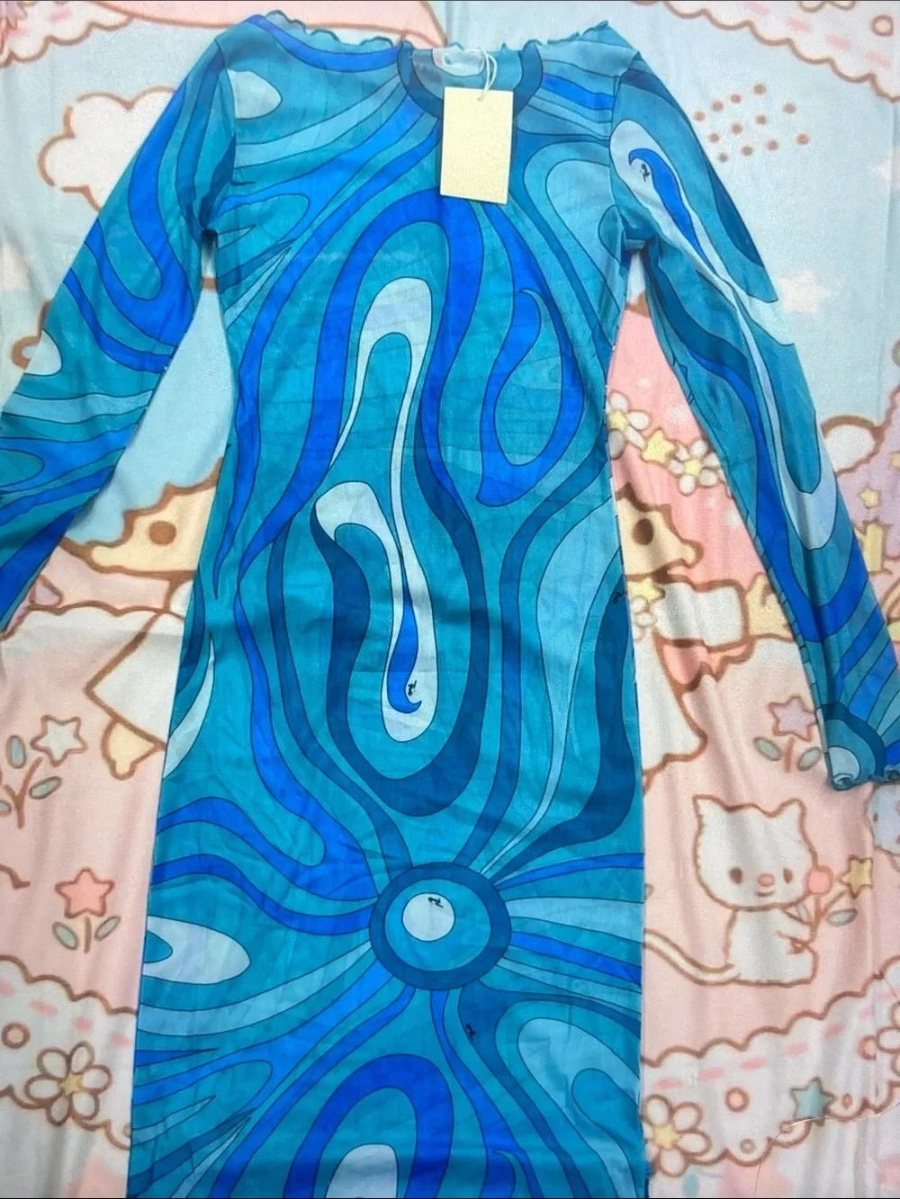 Emilio Pucci Turquoise & Blue Dress - Picture 8 of 10
